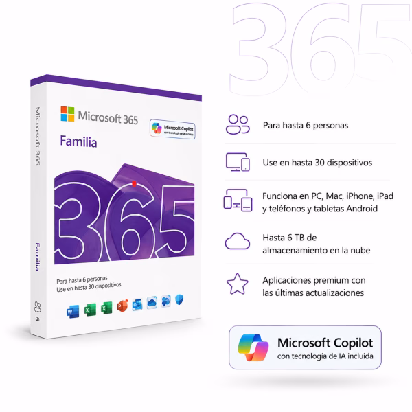 Microsoft 365 Familia con Copilot – Licencia Original | Partners de Microsoft